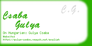 csaba gulya business card